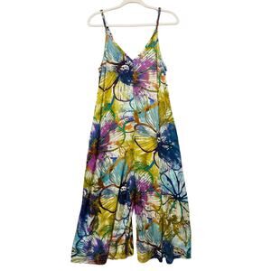 Jams World Sorbetto Jumpsuit Spaghetti Strap Oversized Relaxed Blue Size Medium